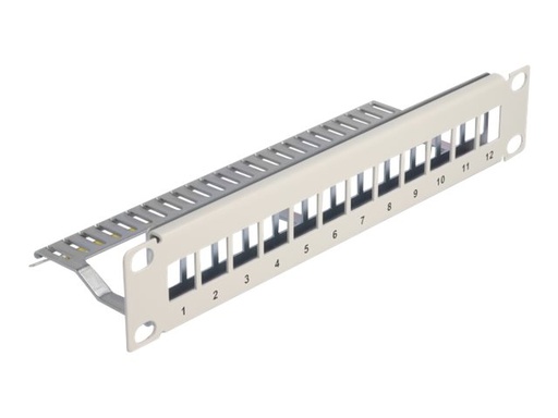 [66875] Delock Patchpanel (Blindblech) - mit Zugentlastung - Rack montierbar - Grau - 1U - 25.4 cm (10")
