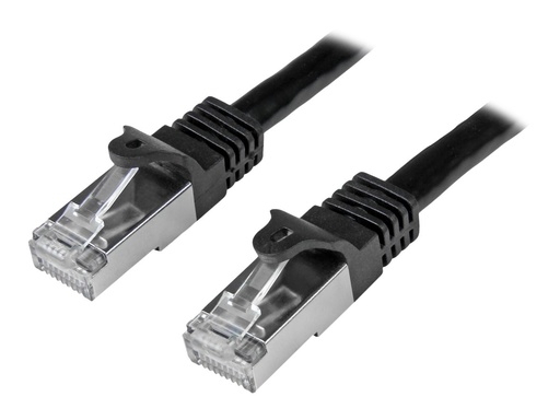 [N6SPAT5MBK] StarTech.com Startech 5m CAT6 Ethernet Cable, 10 Gigabit Shielded Snagless RJ45 100W PoE Patch Cord, CAT 6 10GbE SFTP Network Cable w/Strain Relief, Black, Wiring is UL Certified/TIA - Category 6 - 26AWG (N6SPAT5MBK)