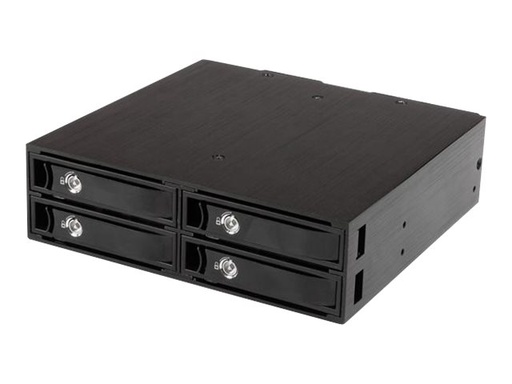 [SATSASBP425] StarTech.com 4x Festplatten Wechselrahmen für 2,5 Zoll SATA / SAS Laufwerke - Mobile Rack Backplane für SATA II und III - Speichergehäuse - 4 Schächte (SATA-600 / SAS-2)
