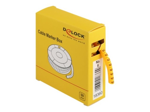 [18360] Delock Cable Marker Box, No. 6 - Leitungs- / Kabel-Marker (vorgedruckt)