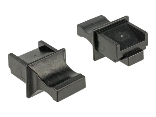 [64020] Delock Dust Cover for RJ45 - Schutzumschlag - Schwarz (Packung mit 10)