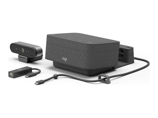 [991-000464] Logitech Logi Dock Focus Room Kit - Kit für Videokonferenzen (Logitech BRIO Ultra HD Pro Webcam, Logitech Logi Dock)