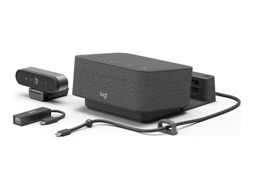 [991-000457] Logitech Logi Dock Focus Room Kit - Kit für Videokonferenzen (Logitech BRIO Ultra HD Pro Webcam, Logitech Logi Dock)