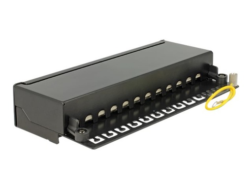 [87296] Delock Patch Panel - RJ-45 X 12 - Jet Black