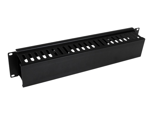 [CMDUCT2U] StarTech.com 2 HE 19 Rangierpanel / Kabelordner Kabelmanagement mit Abdeckung - Server Finger Kabelkanal - Kabelführungsplatte für Schaltschrank - Schwarz - 2U - 48.3 cm (19")