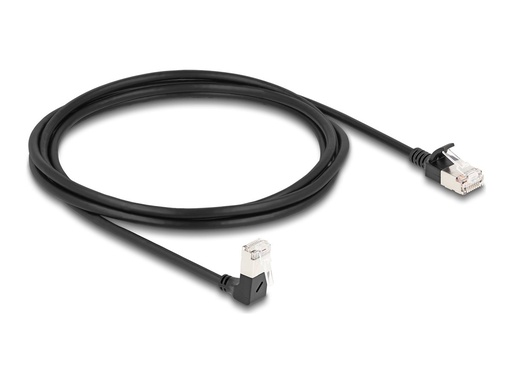 [80306] Delock Netzwerkkabel - RJ-45 (M) nach unten abgewinkelt zu RJ-45 (M)