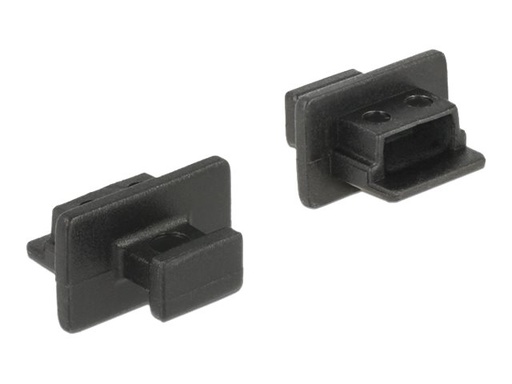 [64011] Delock Dust Cover for USB 2.0 Type Mini-B Female - Schutzumschlag - Schwarz (Packung mit 10)