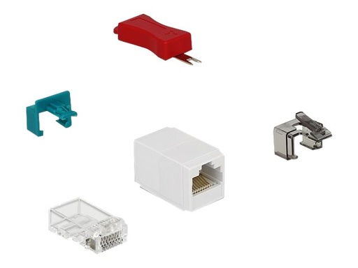 [86406] Delock Secure Clip Starter Set - LAN-Kabel Sicherheitsschloss-Set