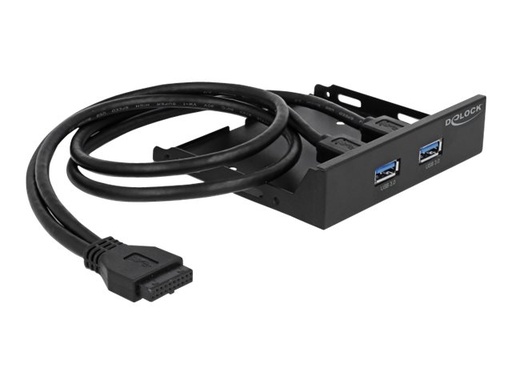 [63994] Delock Anschlüsse am vorderen Bedienfeld des Speicherschachts