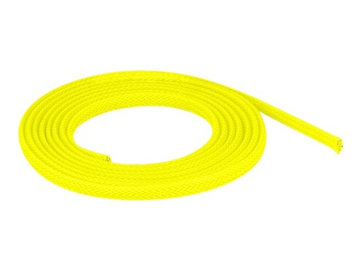 [20740] Delock Geflechtschlauch - dehnbar - 2 m - Gelb