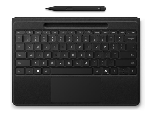 [Y8U-00012] Microsoft Surface Pro Flex Keyboard - Tastatur - mit Touchpad, Beschleunigungsmesser, Surface Slim Pen 2 Ablage- und Ladeschale - hinterleuchtet - kabellos - Bluetooth LE - QWERTY - Schwarz - mit Slim Pen 2 - für Microsoft Surface Pro 8, Pro 8 for Business, Pro 9, Pro 9 for Business, Pro 10 for Business, Pro (11th Edition)