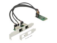 [95258] Delock Mini PCIe I/O PCIe full size 2 x Gigabit LAN Low Profile