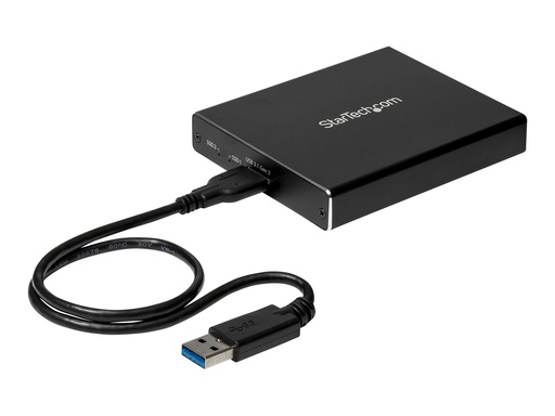 [SM22BU31C3R] StarTech.com StarTech SSD Festplattengehäuse für zwei M.2 Festplatten - USB 3.1 Type C - USB C Kabel - USB 3.1 Case zu 2x M2 Adapter - Flash-Speicher-Array - 2 Schächte - USB 3.1 (extern)