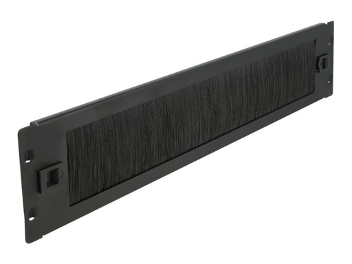 [66346] Delock Kabelabdeckung mit Bürsten - Rack montierbar - Schwarz - 2U - 48.3 cm (19")