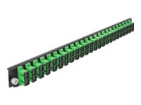 [43364] Delock Rack-Montageblech für Glasfaser-Spleißbox - Vorderseite - SC SM X 24 - grün - 1U - 48.3 cm (19")