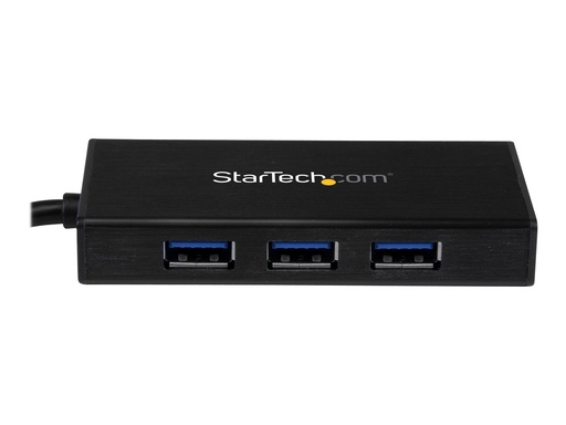 [ST3300GU3B] StarTech.com 3 Port USB 3.0 Hub mit Gigabit Ethernet Adapter aus Aluminum