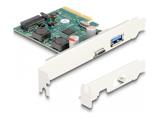 [90107] Delock PCI Express x4 Karte zu 1 x extern USB Type-C Buchse+ 1 extern... - Controller - Serial ATA