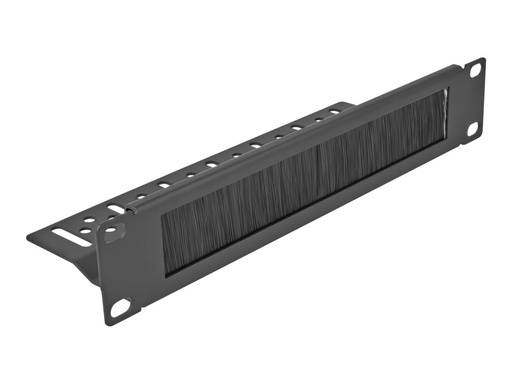 [66845] Delock Kabelabdeckung mit Bürsten - Rack montierbar - Schwarz - 1U - 25.4 cm (10")