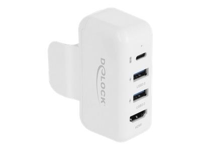 [64080] Delock Adapter for Apple power supply with PD and HDMI 4K - Dockingstation - USB 3.0 - HDMI - für Apple USB-C (61 Watt, 96 Watt)