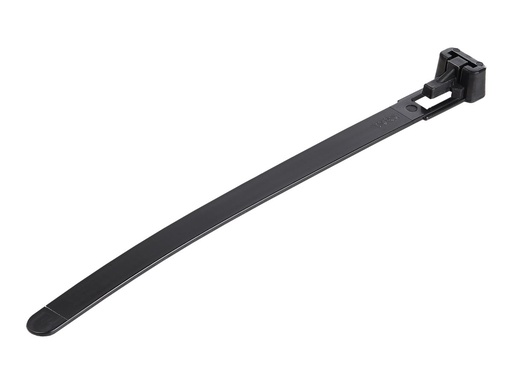 [CBMZTRB5BK] StarTech.com 12cm(5") Reusable Cable Ties, 7mm(1/4") wide, 30mm(1-1/8") Bundle Dia. 22kg(50lb) Tensile Strength, Releasable Nylon Ties, Indoor/Outdoor, 94V-2/UL Listed, 100 Pack, Black - Nylon 66 Plastic - TAA (CBMZTRB5BK)