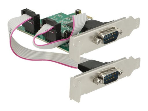 [89641] Delock PCI Express Card > 2 x Serial RS-232 High Speed 921K with Voltage supply