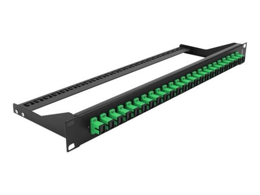 [43381] Delock Patch Panel - Rack montierbar - SC SM X 24 - Schwarz, grün - 1U - 48.3 cm (19")