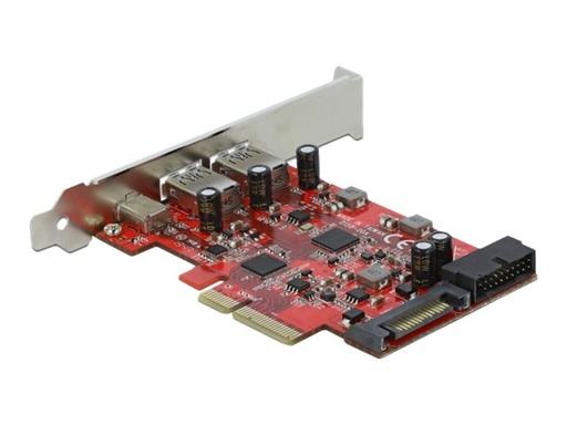 [90492] Delock USB-Adapter - PCIe 3.0 x4 - USB 3.2 Gen 2 x 3 + USB 3.0 (intern)