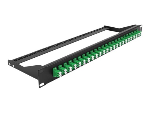 [43387] Delock Patch Panel - Rack montierbar - LC Duplex SM X 24 - Schwarz, grün - 1U - 48.3 cm (19")