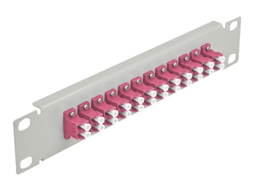 [66790] Delock Patch Panel - LC Duplex MM X 12 - Grau - 1U - 25.4 cm (10")
