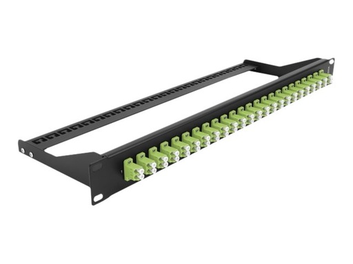 [43391] Delock Patch Panel - Rack montierbar - LC Duplex MM X 24 - Schwarz, hellgrün - 1U - 48.3 cm (19")