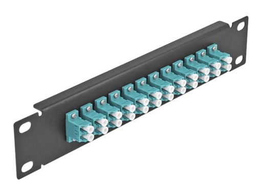 [66768] Delock Patch Panel - LC Duplex MM X 12 - Schwarz - 1U - 25.4 cm (10")