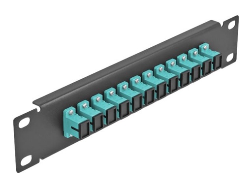 [66763] Delock Patch Panel - SC MM X 12 - Schwarz - 1U - 25.4 cm (10")