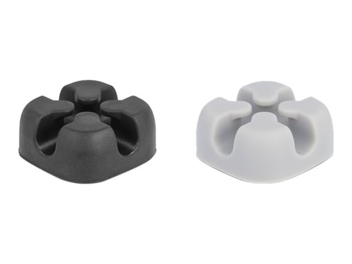 [18405] Delock Kabelhalter-Kit - Tisch montierbar, Oberfläche montierbar, geeignet für Wandmontage