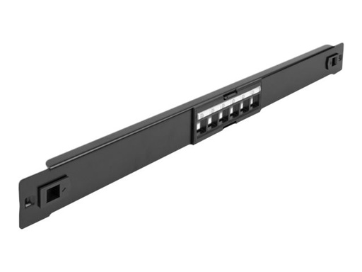 [66820] Delock Patchpanel (Blindblech) - Rack montierbar - Schwarz - 1U - 48.3 cm (19")