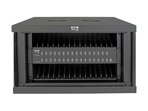 [CSDXB32USB] Eaton Tripp Lite Series 32-Device USB Charging Station Cabinet with Sync for Smartphones, Wall Mount and Desktop Options, 230V, BS1363 to C13 Plug, Black
