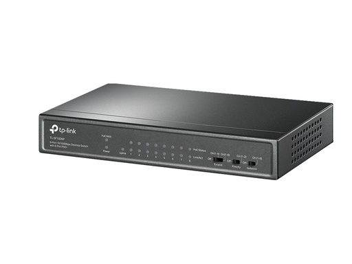 [TL-SF1009P] TP-LINK TL-SF1009P - Switch - unmanaged - 8 x 10/100 (PoE+)
