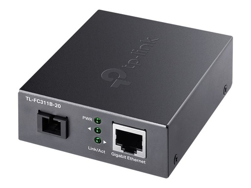[TL-FC311B-20] TP-LINK TL-FC311B-20 - V1 - Medienkonverter - 1GbE - 1000Base-T, WDM, 1000Base-SC - RJ-45 / SC Single-Modus - bis zu 20 km - 1310 (TX)