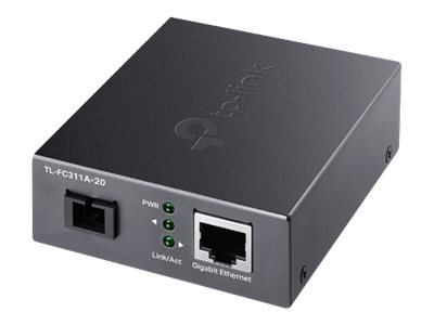 [TL-FC311A-20] TP-LINK TL-FC311A-20 V2 - Medienkonverter - 1GbE - 1000Base-T, WDM, 1000Base-SC - RJ-45 / SC Single-Modus - bis zu 20 km - 1310 (RX)