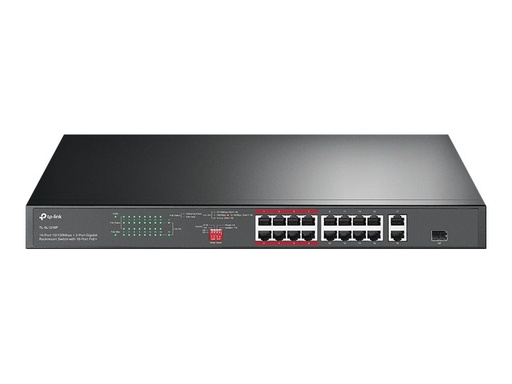 [TL-SL1218P] TP-LINK JetStream TL-SL1218P - V1 - Switch - unmanaged - 16 x 10/100 (PoE+)