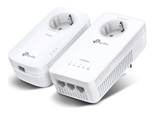 [TL-WPA1300P KIT(DE)] TP-LINK TL-WPA1300P KIT V4 - Wi-Fi Kit - Powerline Adapterkit 3-Port-Switch - 1GbE, IEEE 1901, HomePlug AV (HPAV)