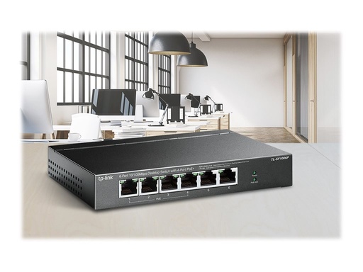 [TL-SF1006P] TP-LINK TL-SF1006P - V1 - Switch - unmanaged - 6 x 10/100 (4 PoE+)