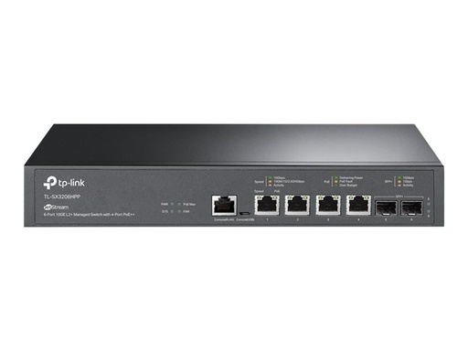 [TL-SX3206HPP] TP-LINK JetStream TL-SX3206HPP V1 - Switch - L2+ - managed - Desktop, an Rack montierbar - PoE++ (200 W)
