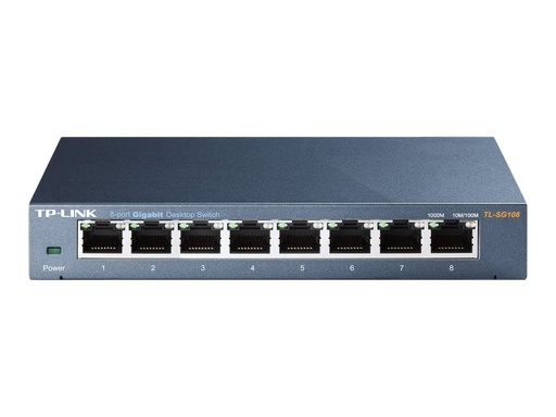 [TL-SG108V2] TP-LINK TL-SG108 - V2 - Switch - unmanaged - 8 x 10/100/1000