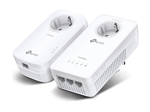 [TL-WPA8631P KIT] TP-LINK AV1300-AC1200-Gigabit-WLAN-Powerline-KIT mit Steckdose - 300 Mbit/s - IEEE 802.11a - IEEE 802.11ac - IEEE 802.11b - IEEE 802.11g - IEEE 802.11n - Type E/F - Gigabit Ethernet - 10,100,1000 Mbit/s - Wi-Fi 5 (802.11ac)