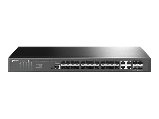[TL-SG3428XF] TP-LINK JetStream TL-SG3428XF V1 - Switch - L2+ - managed - 20 x Gigabit SFP + 4 x Combo Gigabit SFP/RJ-45 + 4 x 10 Gigabit SFP+ (Uplink)
