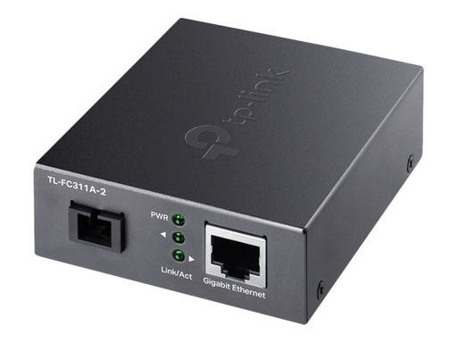 [TL-FC311A-2] TP-LINK TL-FC311A-2 - V1 - Medienkonverter - 1GbE - 1000Base-T, WDM, 1000Base-SC - RJ-45 / SC Single-Modus - bis zu 2 km - 1310 (TX)