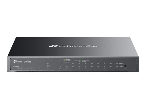 [ES210GMP] TP-LINK Omada ES210GMP V1 - Switch - managed - 8 x 10/100/1000 (PoE+)
