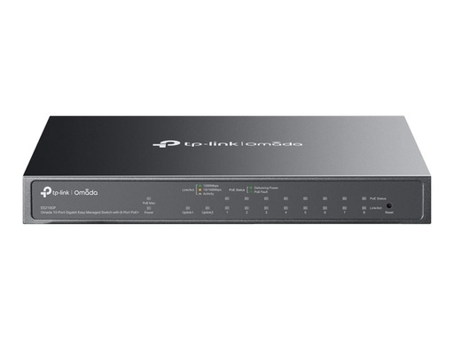 [ES210GMP] TP-LINK Omada ES210GP V1 - Switch - managed - 8 x 10/100/1000 (PoE+)