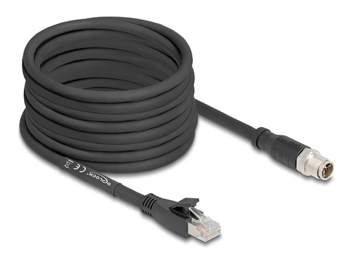 [80586] Delock Netzwerkkabel - 8 pin M12-X (M) zu RJ-45 (M)