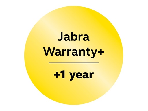 [830X-39891] Jabra Warranty+ - Serviceerweiterung - erweiterte Garantie - 1 Jahr (ab ursprünglichem Kaufdatum des Geräts)